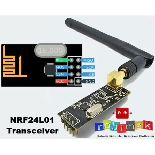 NRF24L01 PA LNA 2.4Ghz Wireless Radio Tranceiver Long Range 1km Antena - Gambar 4