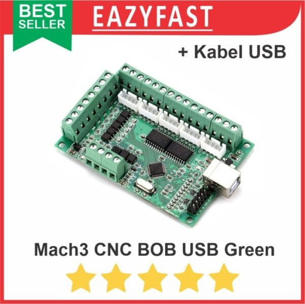 USB Mach3 Mach 3 5 Axis CNC Controller Breakout Board BoB Green Card