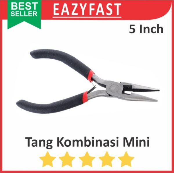 Tang Kombinasi 5 Inch Lancip Potong Tekuk Capit Multifungsi Pliers