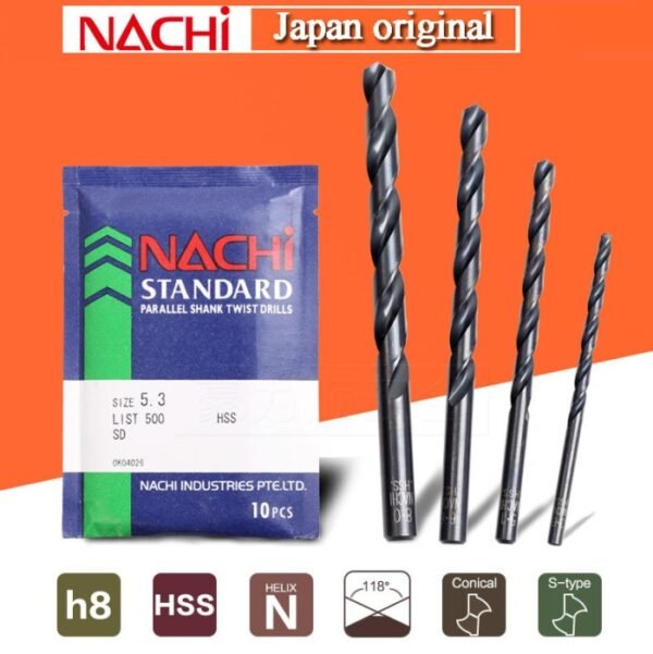 Mata Bor Besi Baja Nachi 5.5mm 5.5 mm Original Japan HSS Steel Drill - Gambar 2