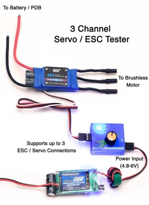 Servo Motor PWM Tester Aeromodelling RC Car Hobby - Gambar 3