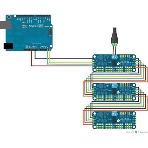PCA9685 16 Channel Servo Controller Driver 12 Bit i2c Interface Module - Gambar 5