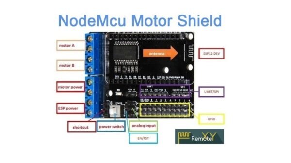 NodeMCU Shield Driver Motor DC L293 L293 ESP8266 Amica Doit Wifi ESP - Gambar 3