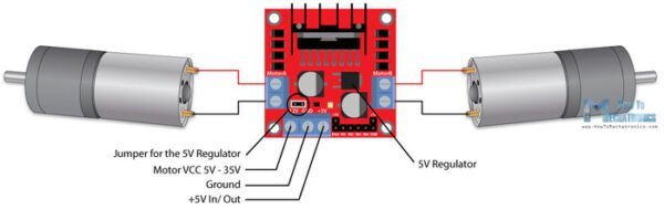 L298N Dual H Bridge DC Stepper Motor Driver Controller Arduino - Gambar 3