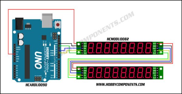 MAX7219 LED 8 Digit 7 Seven Segment Module Modul Arduino Max 7219 - Gambar 4