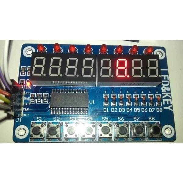 TM1638 Trainer Module I/O Input Output 8 bit Digit 7 Segment LED Key - Gambar 5