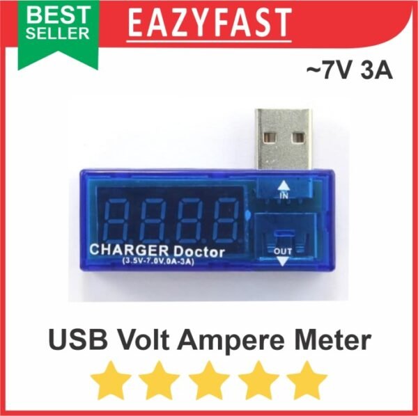 USB MULTIMETER / Multi Tester Pengukur Tegangan dan Arus Ampere Doctpr