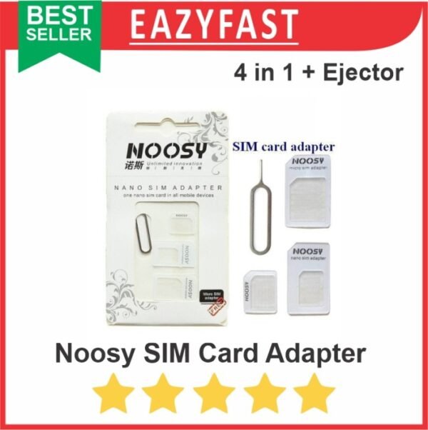 Noosy Nano Micro Mini SIM Card Pin Ejector HP Adapter Converter 4in1