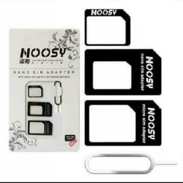 Noosy Nano Micro Mini SIM Card Pin Ejector HP Adapter Converter 4in1 - Gambar 2