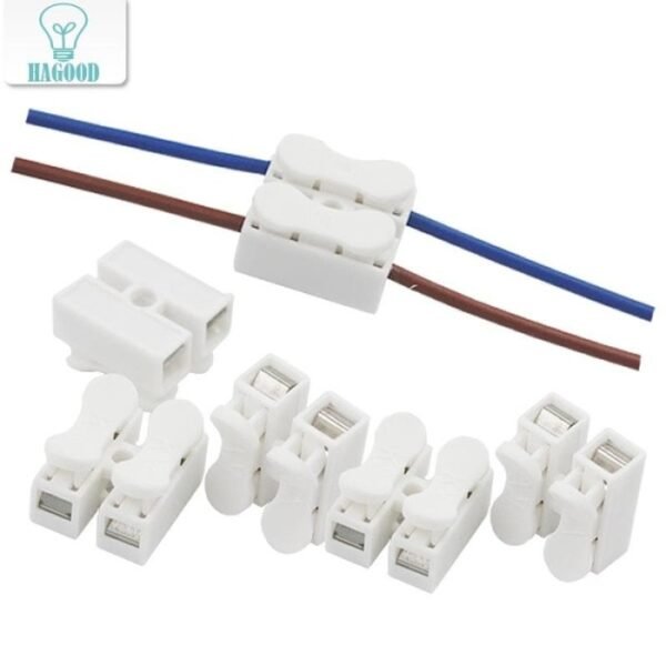 Quick Connect 2 Wire Connector Spring Terminal Sambungan Kabel Listrik - Gambar 2