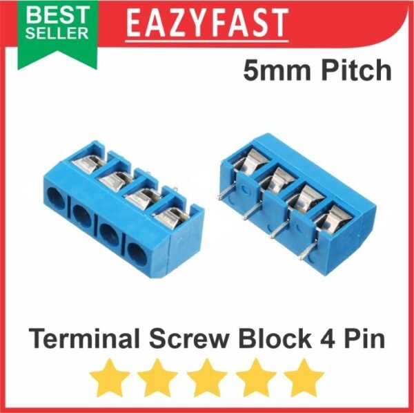 Screw Terminal Block 4 Pin 4p Skrup PCB Blok Pitch 5mm Cable Connector