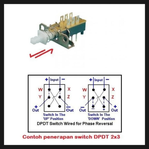 Push Button Switch Saklar DPDT 2x3 Latch Toggle Lock Spring Efek Gitar - Gambar 2