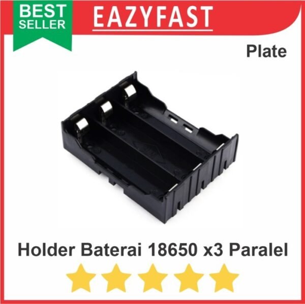 Holder Baterai 3x 18650 x3 1 Slot Plat Paralel Tempat Rumah Dudukan
