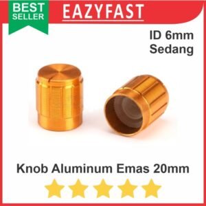 Knob Knop Potensio emas Gold Tutup Potensiometer Volume Putar Adjust