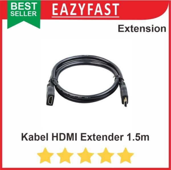 Kabel HDMI Cable Extender 1.5m 1.5 meter Male to Female Extension