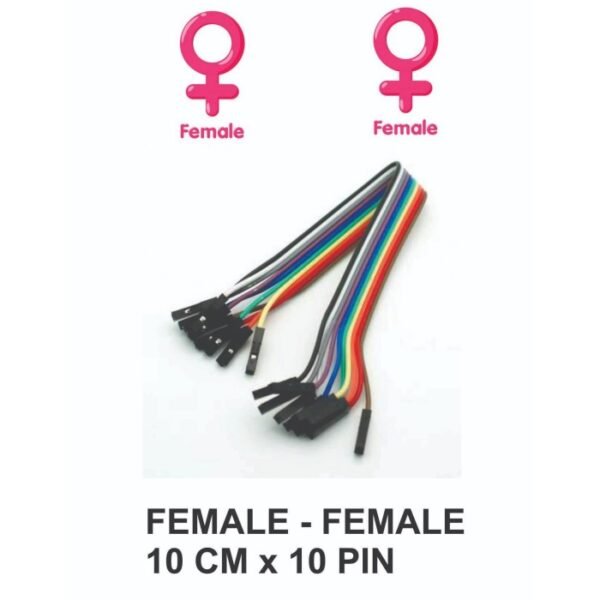 Kabel Jumper Cable Dupont 10 cm x 10 female female Arduino Breadboard - Gambar 2