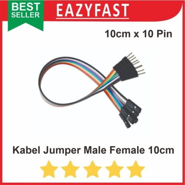 Kabel Jumper Cable Dupont 10 cm isi 10 male female Arduino Breadboard