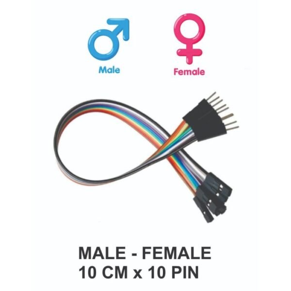 Kabel Jumper Cable Dupont 10 cm isi 10 male female Arduino Breadboard - Gambar 2