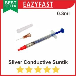 Silver Conductive Suntik 0.3ml Paint Glue Tinta Listrik Jalur PCB
