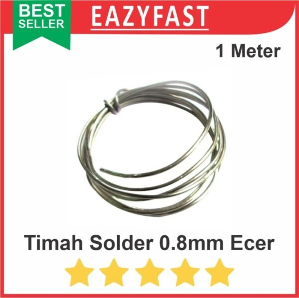 Timah Solder 0.8mm Eceran 1 meter meteran