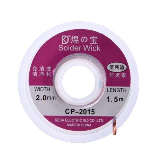 Solder Wick Pita Kawat Tembaga Pembersih Timah 2mm Desoldering Braid - Gambar 2