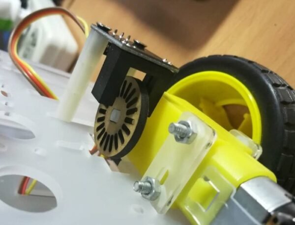 Rotary Encoder Disk Speed Sensor Kecepatan Motor Gearbox Opto 20 Hole - Gambar 2
