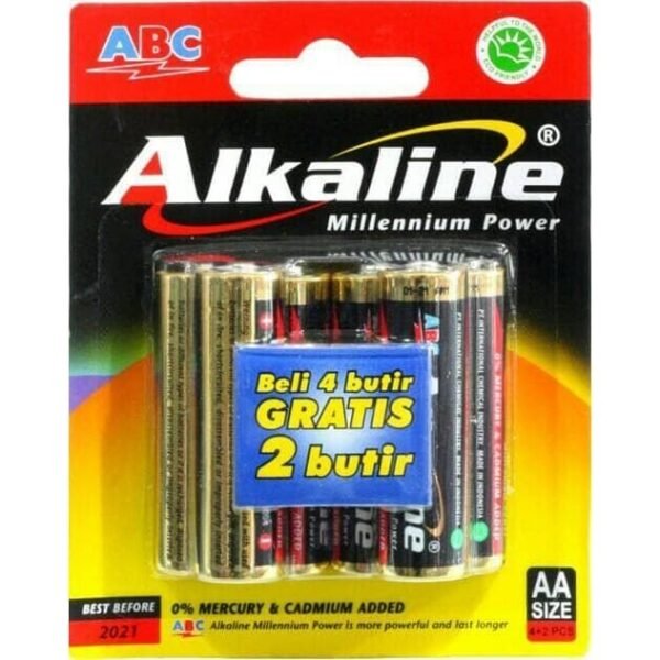 Baterai ABC Alkaline AA A2 Jam Dinding Satuan Ecer Eceran - Gambar 3