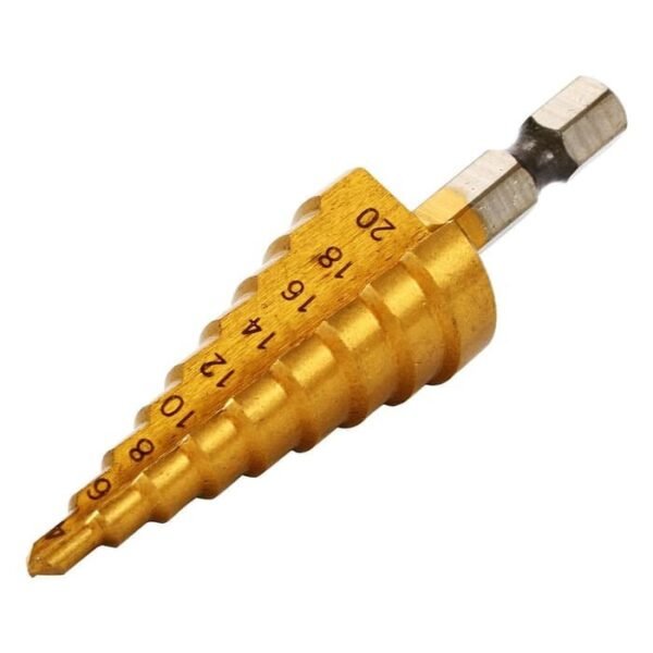 Mata Bor Step Drill Bits Multi Sze 4-20mm HSS Pagoda Kerucut Cone 5in1 - Gambar 2