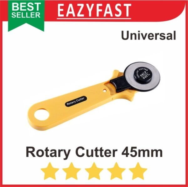 Rotary Cutter 45mm Besar Kain Kulit Kertas Vinyl Film Pisau Roda Putar