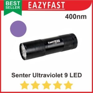 Senter Lampu UV Ultraviolet 9 LED Ultra Violet 400nm Resin Curing