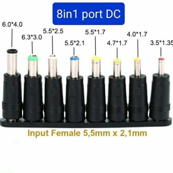 Converter Jack DC 5.5mm to 8 Set Pcs Adapter Laptop Universal 5.5 mm - Gambar 2