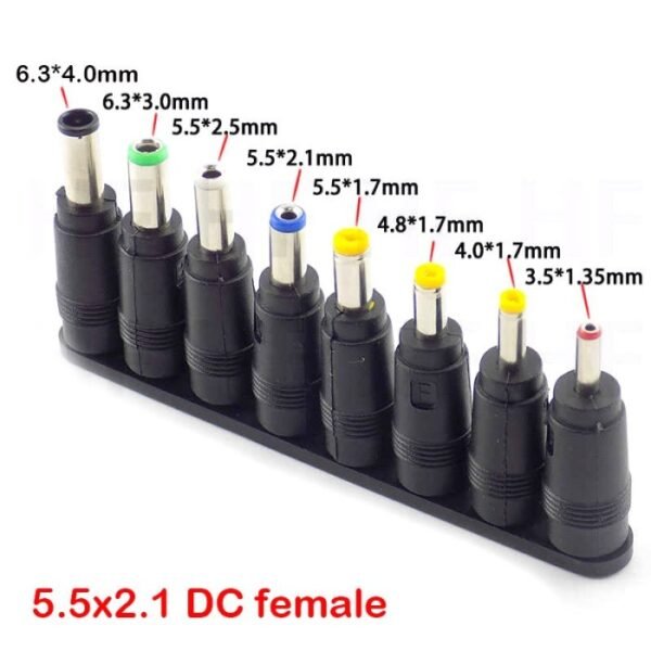 Converter Jack DC 5.5mm to 8 Set Pcs Adapter Laptop Universal 5.5 mm - Gambar 3