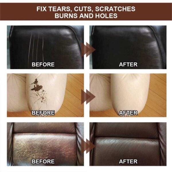 Lem Dempul Kulit Leather Filler Jok Jaket Sepatu Vynil Reparasi Repair - Gambar 3