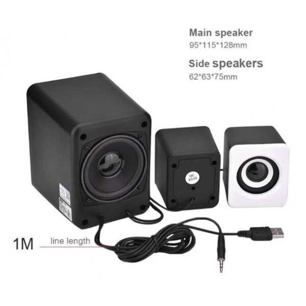 Speaker Aktif USB 2.1 SADA D-202 Sub Woofer Subwoofer Bass PC Laptop - Gambar 2