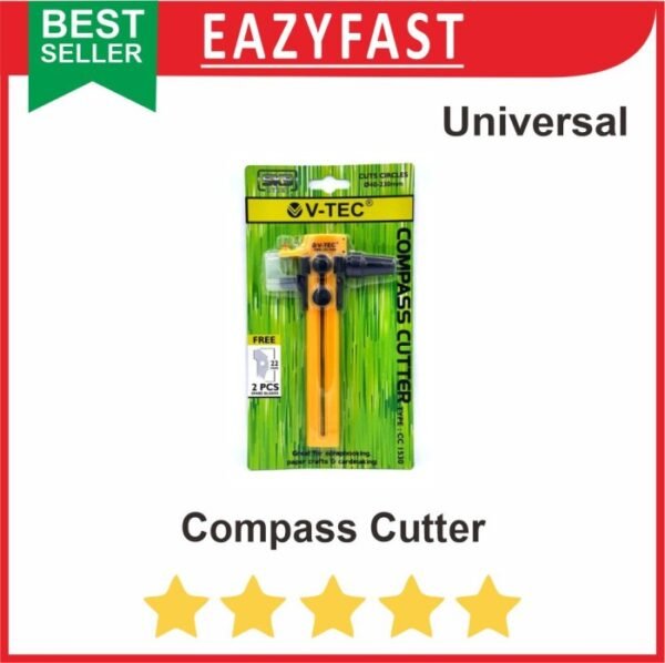 Compass Cutter Pemotong Lingkaran Radius Circle Jangka Busur Sudut