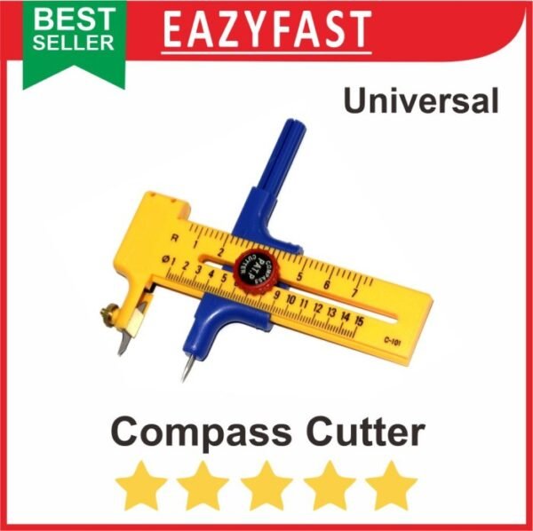 Compass Cutter Pemotong Lingkaran Radius Circle Jangka Busur Sudut - Gambar 5