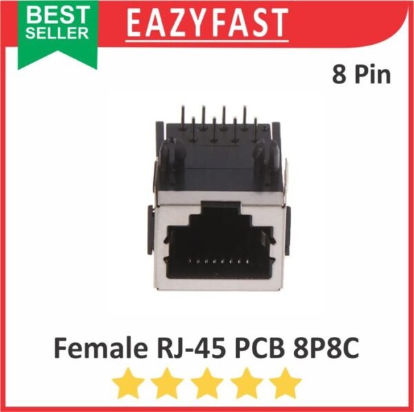 Socket Female RJ45 LAN Ethernet FTP Konektor Jack RJ 45 PCB Connector Metal Shield Gold Plated