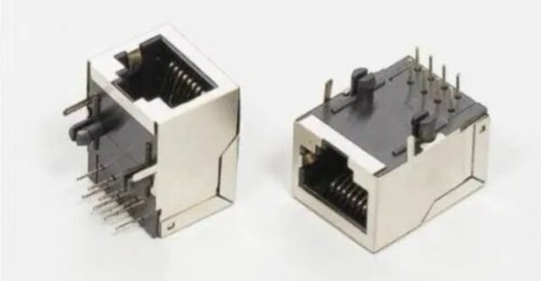 Socket Female RJ45 LAN Ethernet FTP Konektor Jack RJ 45 PCB Connector Metal Shield Gold Plated - Gambar 3