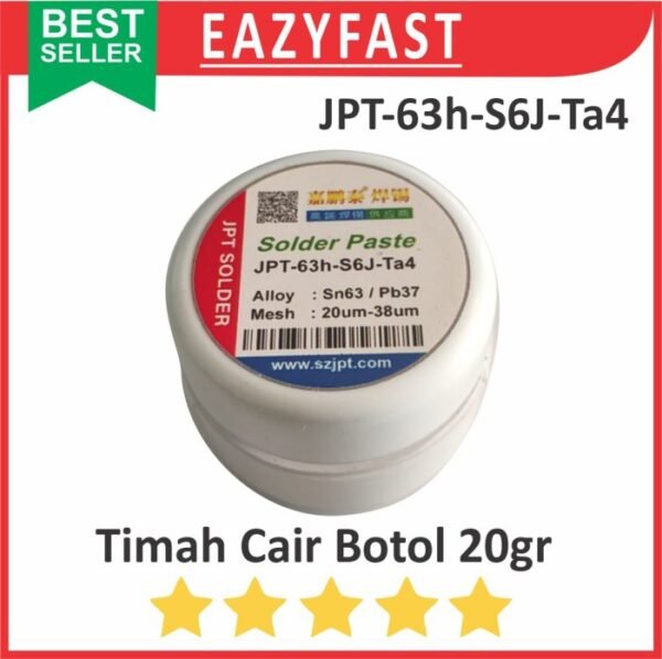 Timah Cair Pasta Botol 20gr JPT Solder Paste Tin Hot Air Blower Uap Soldering IC SMD PCB HP JPT Spet