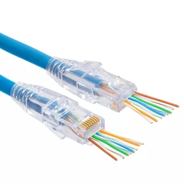 Konektor Jack RJ45 Cat5 LAN Ethernet FTP CAT 5 Anti Gagal EZ Vascolink Metal Shield Gold Plated  RJ 45 Male Connector - Gambar 2