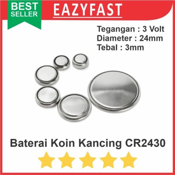 Baterai CR2430 CR 2430 3v Jam Tangan Kancing Coin Button Battery Cell