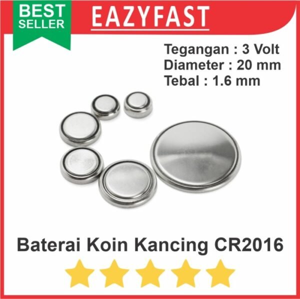 Baterai CR2016 CR 2016 3v Jam Tangan Kancing Coin Button Battery Cell