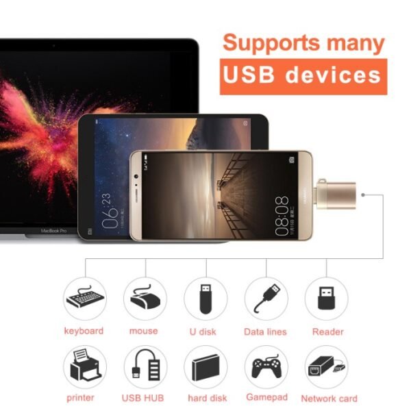 Converter Adapter OTG USB Type C to USB 3.0 Type A  Data Fast Charge PD Cable Kabel Konverter Universal - Gambar 3