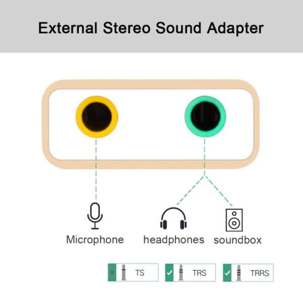 Converter Adapter USB Type C to Jack Socket Audio Aux Mic 3.5mm Soundcard Sound Card Headset 3.5 mm Konverter Universal MU1 - Gambar 2