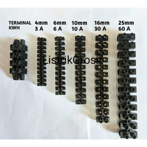 Terminal Block Krustin 10mm 10A Panel Listrik PLN Terminal Screw Cable Blok 10 mm A Sambungan Kabel - Gambar 2