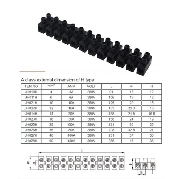 Terminal Block Krustin 6mm 5A Panel Listrik PLN Terminal Screw Cable Blok 6 mm A Sambungan Kabel - Gambar 3