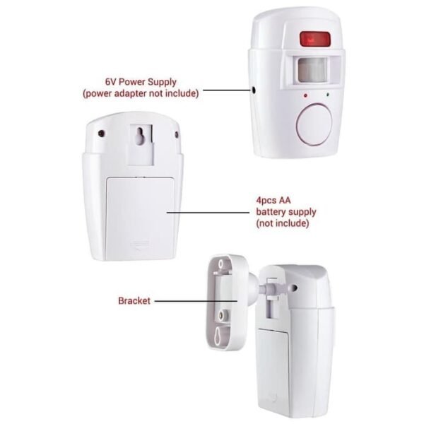 Alarm Rumah Sensor Gerak PIR Maling Manusia utk Bel Kantor Toko Remote - Gambar 2