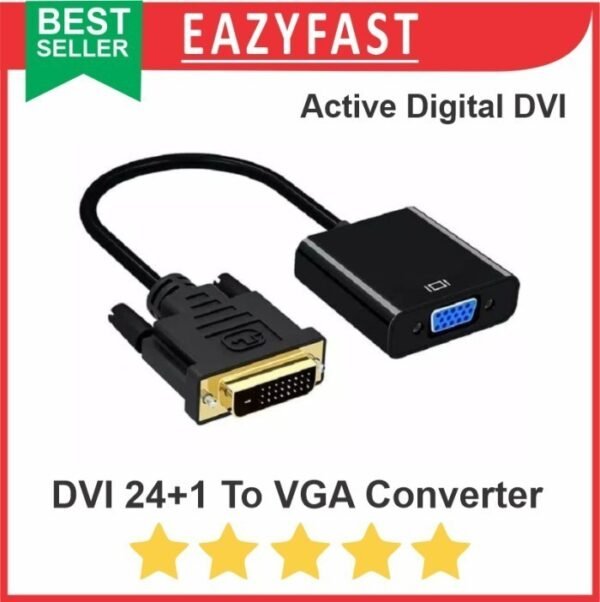 Active DVI DVI-D 24+1 to VGA Converter Digital Dual Link VGA HDTV PS3