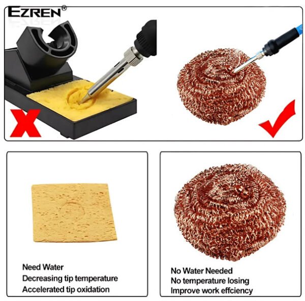 Refill Sikat Kawat Pembersih Bersih Mata Solder Tip Cleaner Brush - Gambar 2