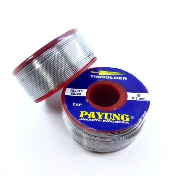 Timah Solder Cap Payung 0.8mm 10m Flux Core 60/40 Tin Tinol Gulung Roll Rol Kecil 10 meter 0.8 mm - Gambar 2